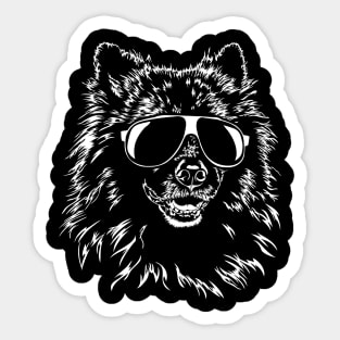 Funny  Keeshond sunglasses cool dog mom Sticker